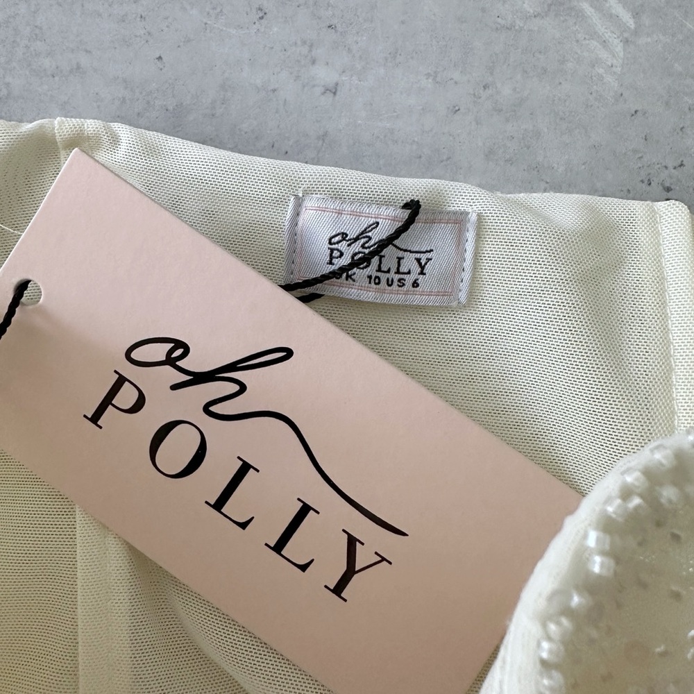 Oh Polly White Floral Rosette Mini Dress - Picture 2 of 5